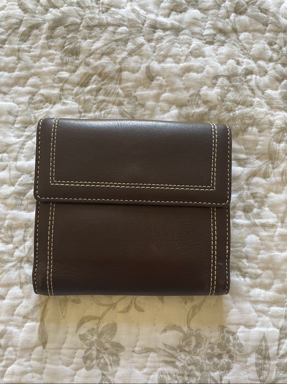 Coach vintage Brown Leather womens Bifold Wallet with Silver Buckle - Picture 5 of 7